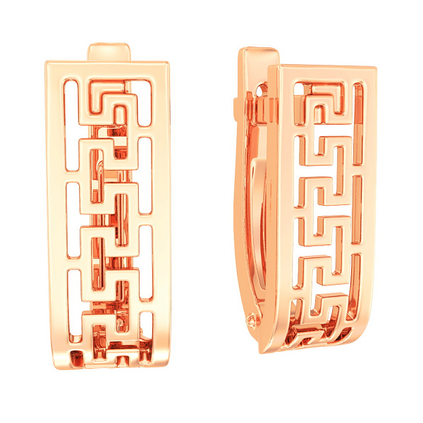 Золотые серьги Олимпия без камней (арт. 110208) – изображение 1