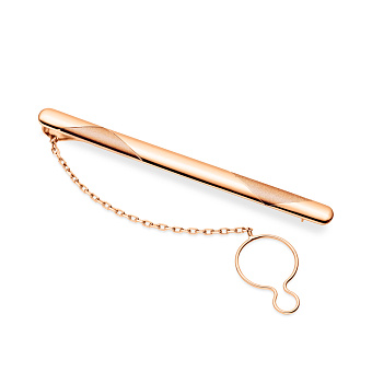 Затискач для краватки з червоного золота  (арт. 200066м)