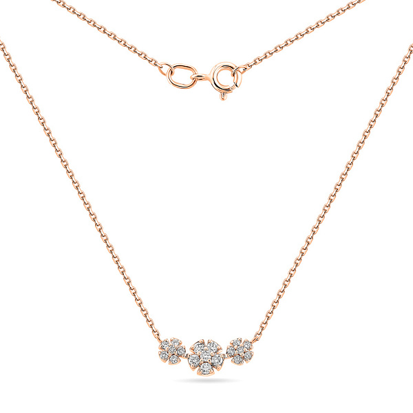 Золоте кольє з діамантами (арт. Ц011675010) – зображення 2