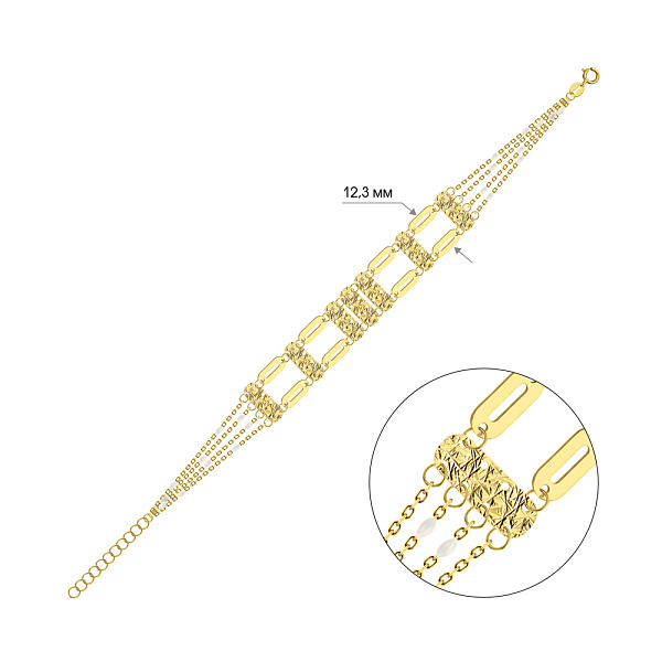 Браслет Francelli з жовтого золота з емаллю (арт. 3261039жеб) – зображення 5