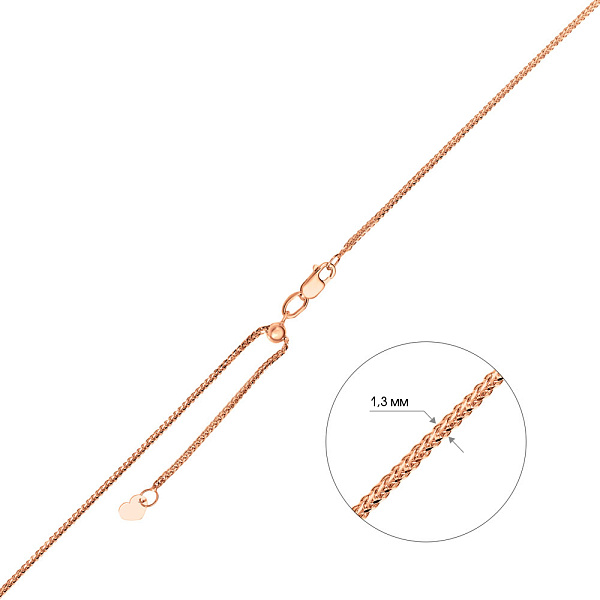 Ланцюжок з золота плетіння Спіга квадратна (арт. 303503з) – зображення 4