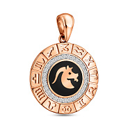 Фото Подвес золотой "Козерог" с эмалью и фианитами (арт. 440681ечк)