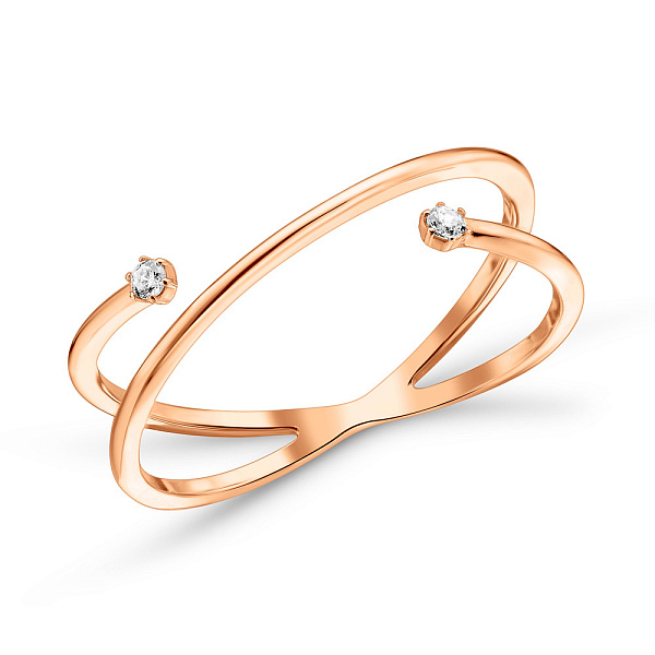 Золотое кольцо с фианитами (арт. 1110113101) – изображение 1