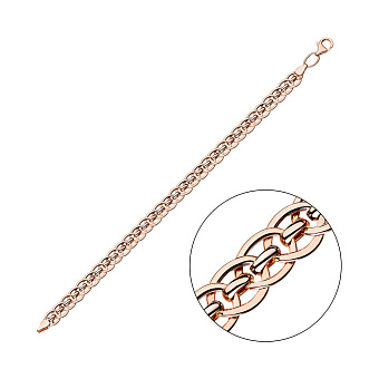 Широкий ланцюговий браслет з червоного золота (арт. 320057)