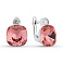 Серьги из серебра с розовымы и белыми фианитами (арт. 7502/2184621цр) – изображение 1