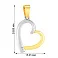 Золотая подвеска Сердце с фианитом (арт. 440497ж) – изображение 2
