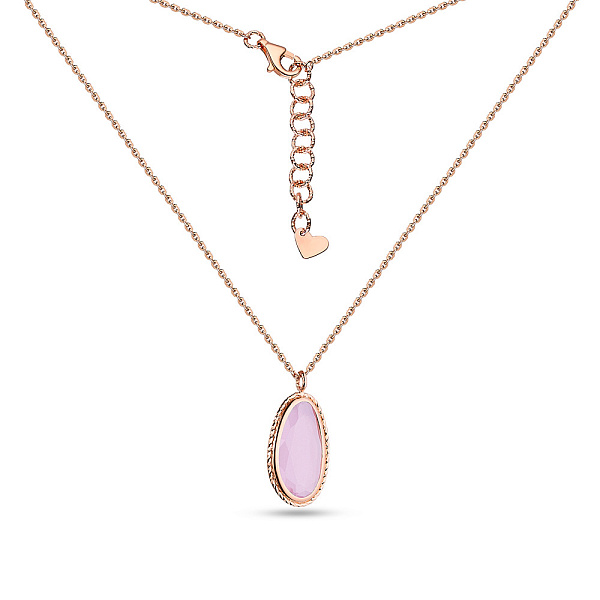 Золоте кольє в червоному кольорі металу з кварцом (арт. 351936Пкрм) – зображення 2