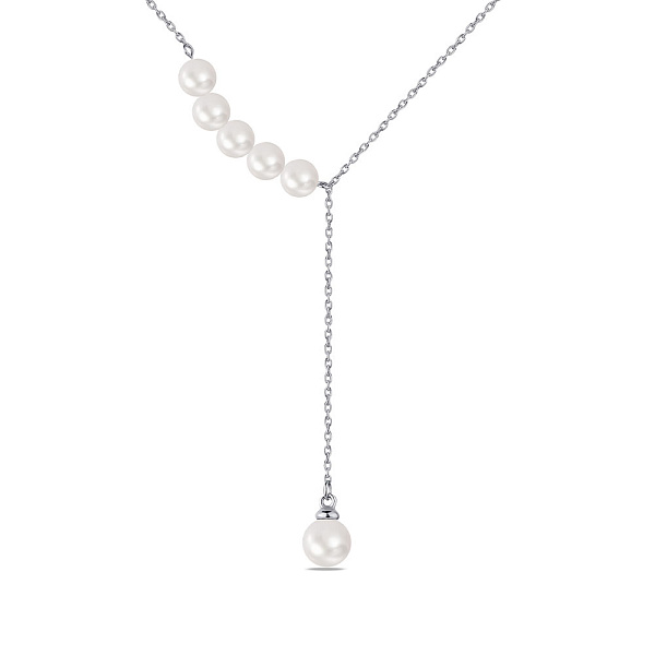 Серебряное колье с жемчугом (арт. 7507/1446жб) – изображение 1