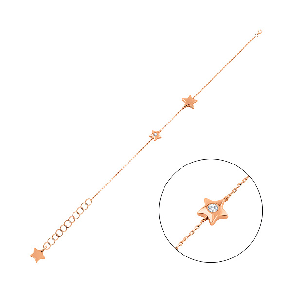 Золотой браслет с фианитом (арт. 341267) – изображение 1