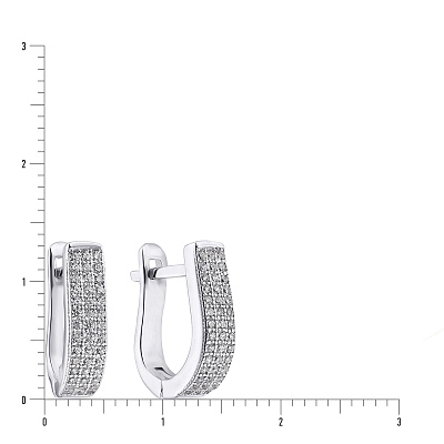 Срібні сережки з фіанітами (арт. 7502/3149)