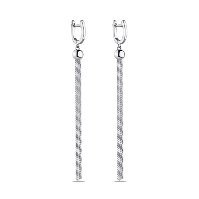 Довгі срібні сережки з підвісками (арт. 7502/4442)