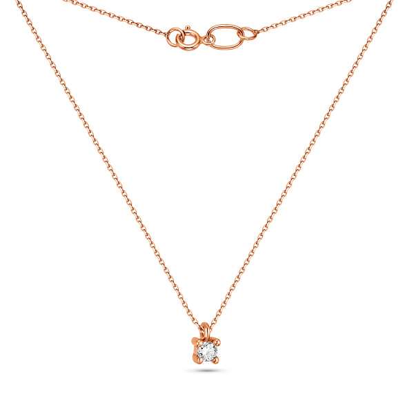 Колье из красного золота с бриллиантом (арт. Ц011289005) – изображение 2