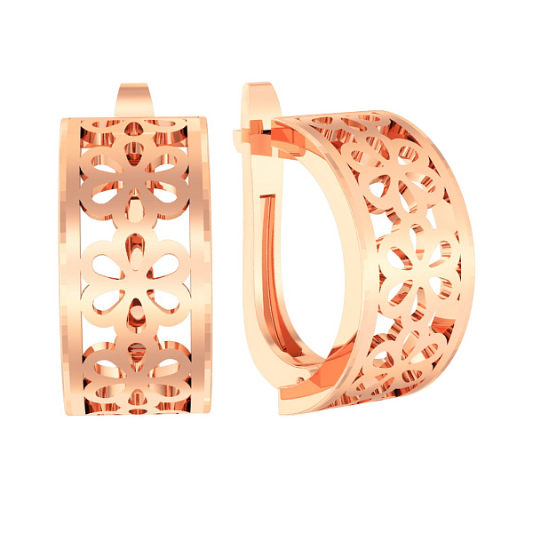 Золотые серьги без камней (арт. 113700) – изображение 1