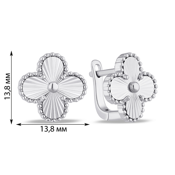 Серьги из серебра без камней (арт. 7502/4899/15) – изображение 4