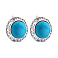 Серебряные серьги с бирюзой (арт. 7902/215БС) – изображение 1