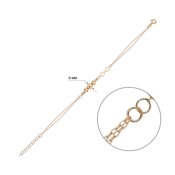 Браслет из красного золота (арт. 326580) – изображение 2