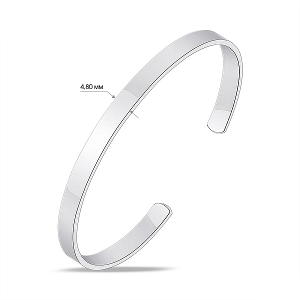 Незамкнутый браслет-манжет  Trendy Style из серебра (арт. 7509/922/5) – изображение 2
