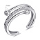 Серебряное тройное кольцо с фианитами (арт. 7501/6988) – изображение 2