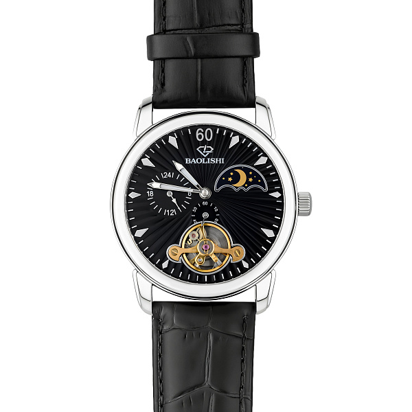 Серебряные часы с кварцевым механизмом (арт. 7526/334чч) – изображение 3