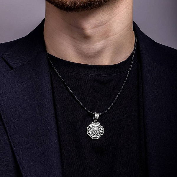 Подвес из серебра Слава Украине - Героям Слава (арт. 7903/2069) – изображение 2