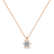 Фото Колье из красного золота с бриллиантом (арт. Ц011163020)