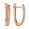 Серьги из красного золота с бриллиантами (арт. С011241010) – изображение 1