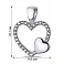 Кулон из серебра Сердце с фианитами (арт. 7503/4201) – изображение 2