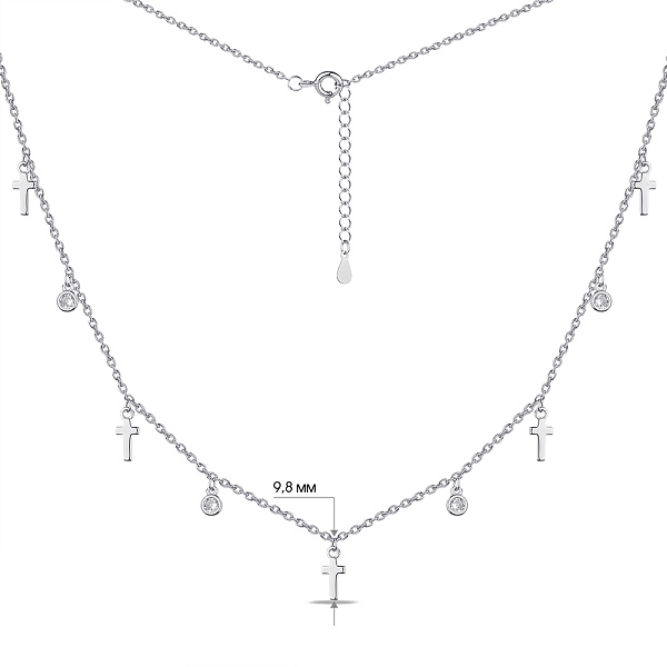 Колье серебряное с фианитами (арт. 7507/1963) – изображение 3