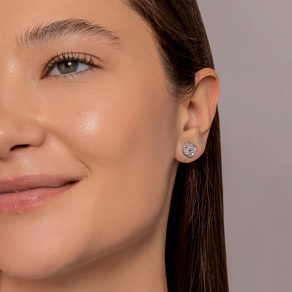 Сережки з білого золота (арт. 1101267ба) – зображення 4