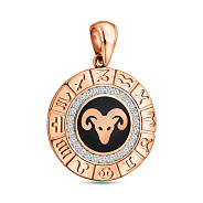 Фото Подвес из золота "Овен" с эмалью и фианитами (арт. 440681ечо)