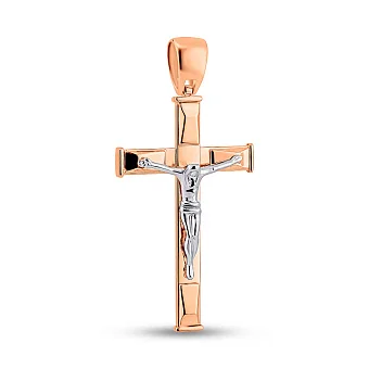 Золотий натільний хрестик з розп'яттям (арт. 500683)