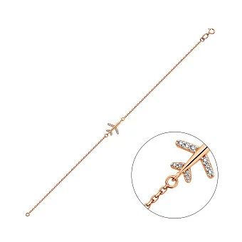 Золотой браслет "Мрія" с фианитами (арт. 341197)