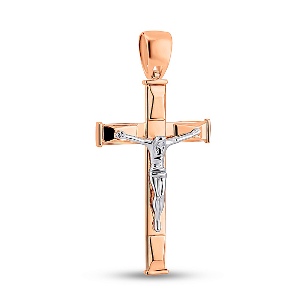 Золотий натільний хрестик з розп'яттям (арт. 500683) – зображення 1