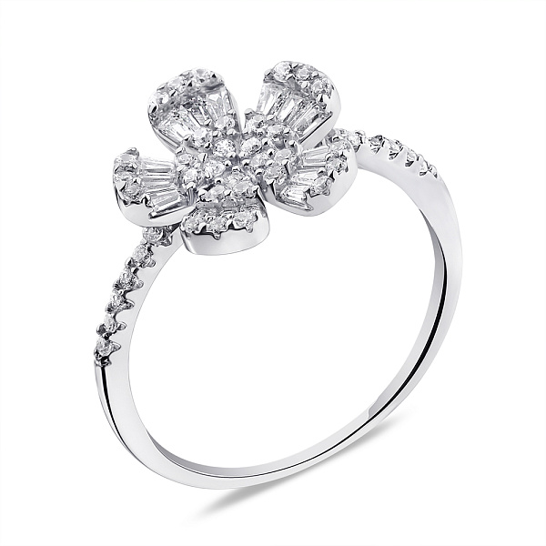 Серебряное кольцо Цветок с фианитами (арт. 7501/6207) – изображение 1