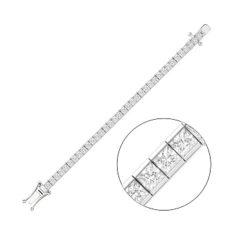Серебряный браслет с дорожкой из фианитов (арт. 7509/2186939)