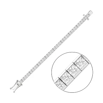 Срібний браслет з доріжкою із фіанітів (арт. 7509/2186939)