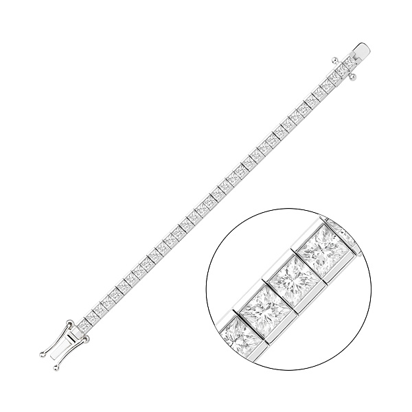 Серебряный браслет с дорожкой из фианитов (арт. 7509/2186939) – изображение 1