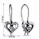 Серебряные серьги «Сердечки» с фианитами (арт. 7902/500008-ч) – изображение 2