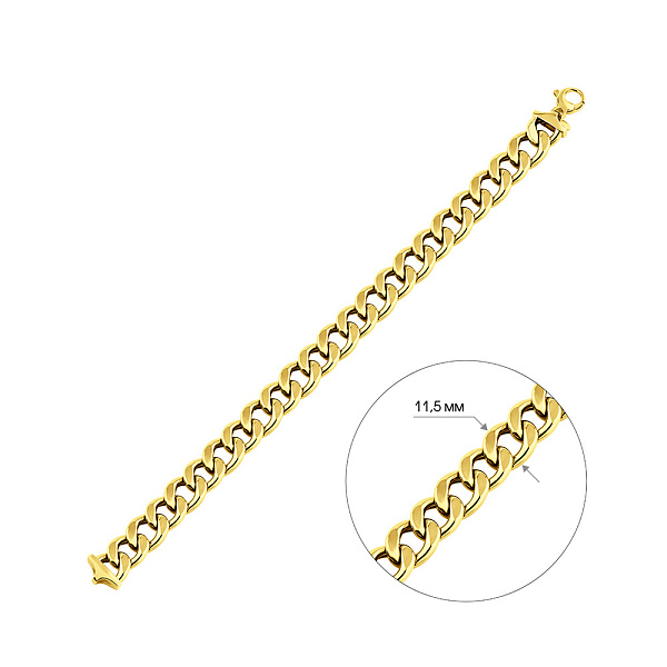 Широкий браслет из желтого золота плетения Панцирное (арт. 326433ж) – изображение 2