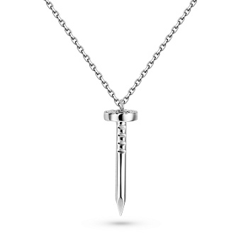 Колье из белого золота Гвоздь (арт. 352371б)