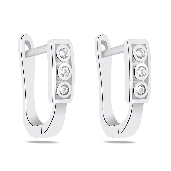 Серебряные серьги с фианитами (арт. 7502/3440) – изображение 1