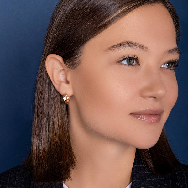 Серьги-кольца из красного золота (арт. 108286/15) – изображение 2