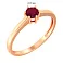 Золотое кольцо с рубином (арт. 141093Пр) – изображение 3