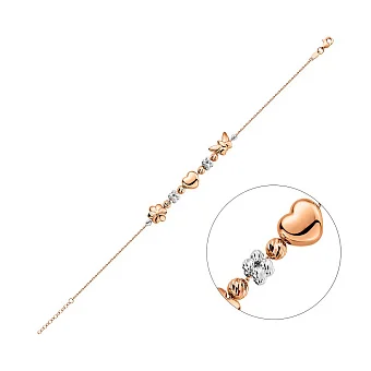 Браслет в комбінованому кольорі золота (арт. 326394кб)