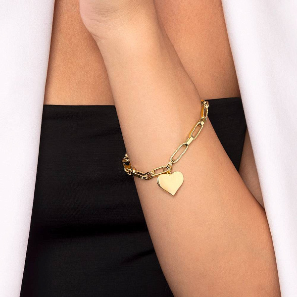 Браслет з жовтого золота з сердечком (арт. 3261019ж) – зображення 3