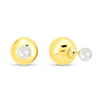 Золоті сережки з перлами (арт. 1091924жпрлб)
