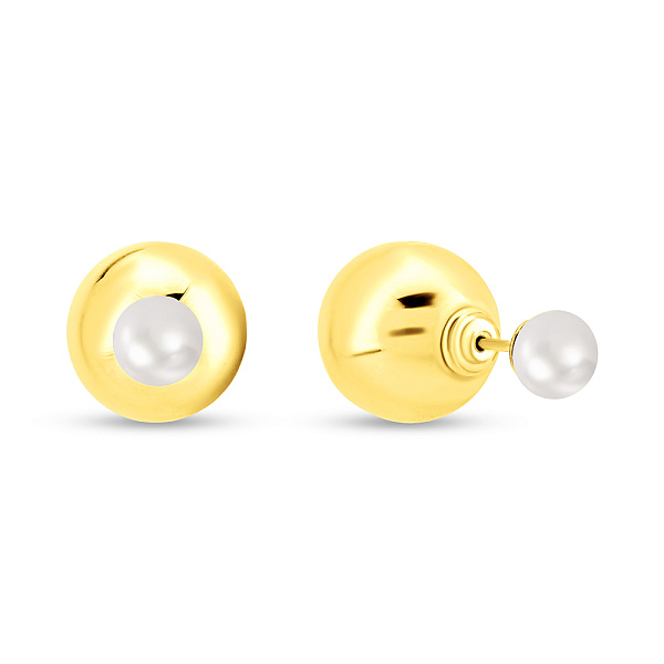 Золоті сережки з перлами (арт. 1091924жпрлб) – зображення 1
