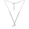 Серебряное колье с жемчугом (арт. 7507/2264жб) – изображение 3