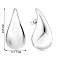 Серьги-пусеты Капля из белого золота (арт. 1091497/3б) – изображение 4