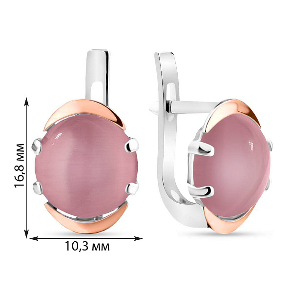 Серебряные серьги с улекситом (арт. 7202/242Улрсп) – изображение 2